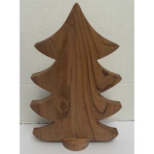 Crate & Barrel Large Wood Tabletop Tree Christmas Rustic 12 inches New‎ in Box